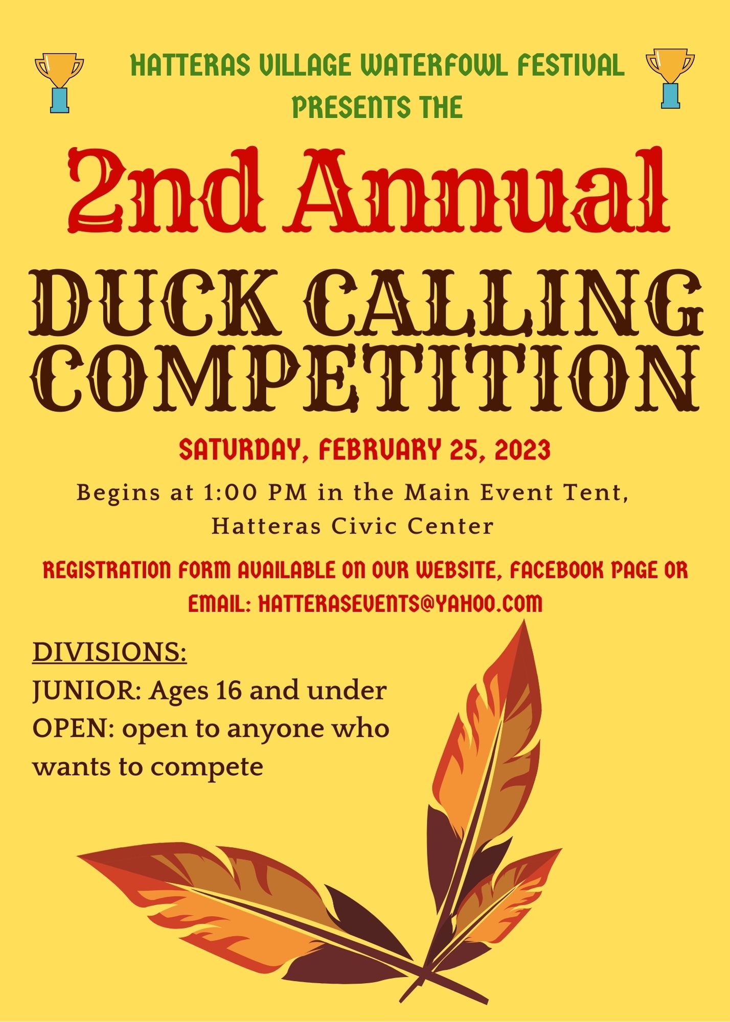 duck calling contest flier